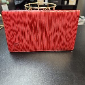 Authentic LV EPI Red Wallet With COA